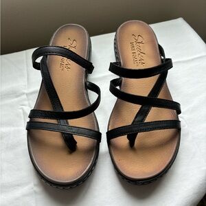 Black strapped sandals
